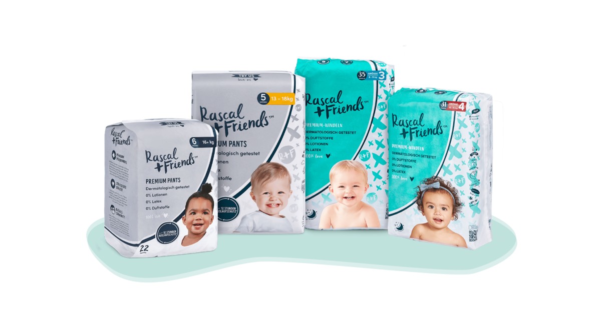 Neu im Regal: Rascal + Friends Premium-Windeln aus Neuseeland