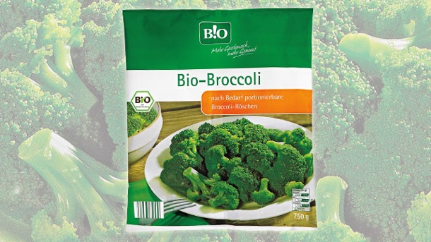 Spinat Plastikverpackung grün weiß