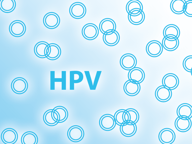 Illustrationsgrafik mit Ringen und einem Schriftzug HPV