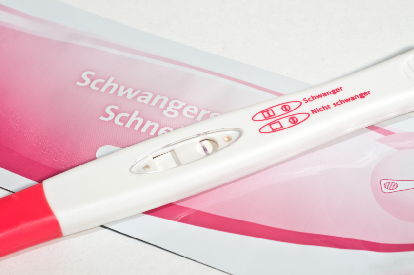 Positiver Schwangerschaftstest. 